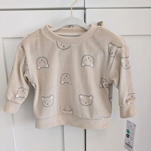 Carter's Neutral Soft Bear Sweatshirt Top